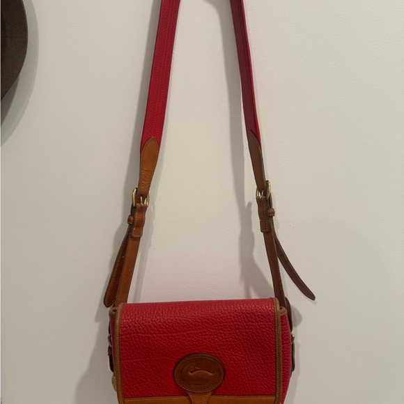 Dooney & Bourke Red and Brown Leather Essex Crossbody Bag - Picture 2 of 2